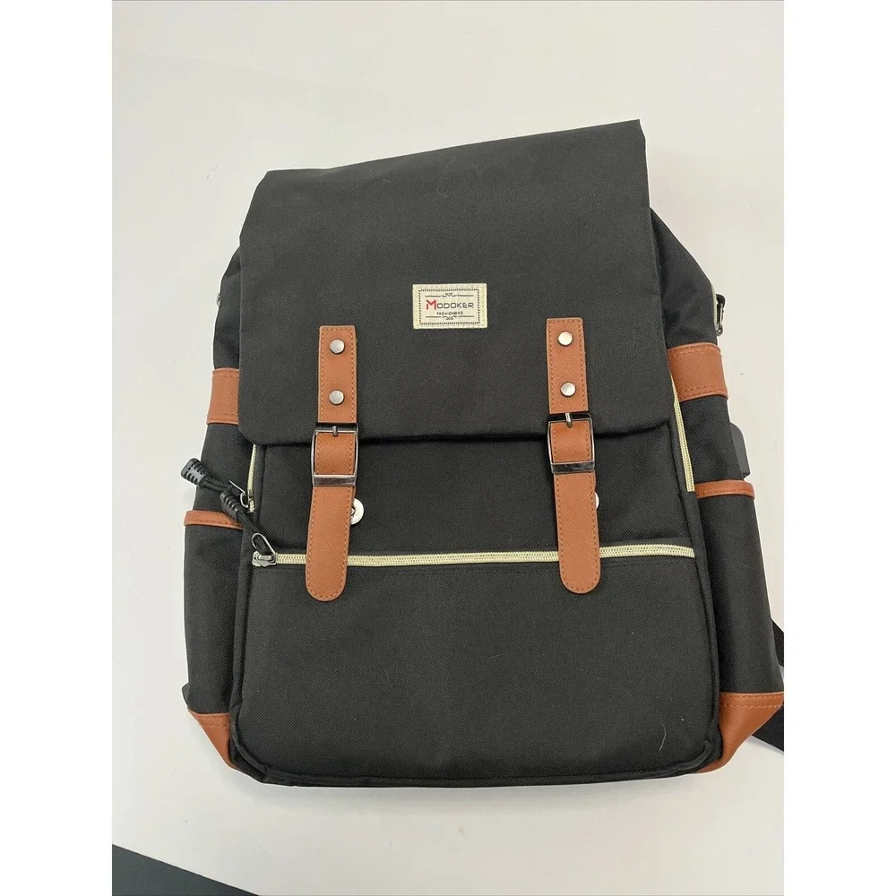 Modoker Fashion‎ USB Charging Port Black Laptop Tablet Bag Backpack